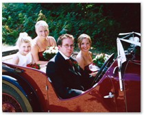 Hampshire vintage wedding car hire 